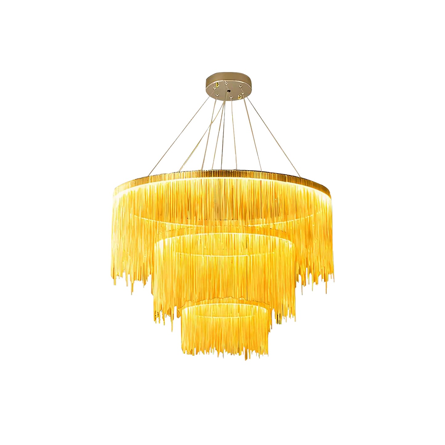 Antizer Modern Art Decor Tassel Chandelier