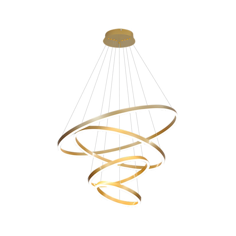 Antizer Tiered Ring Chandelier with Multi-Layer Rings