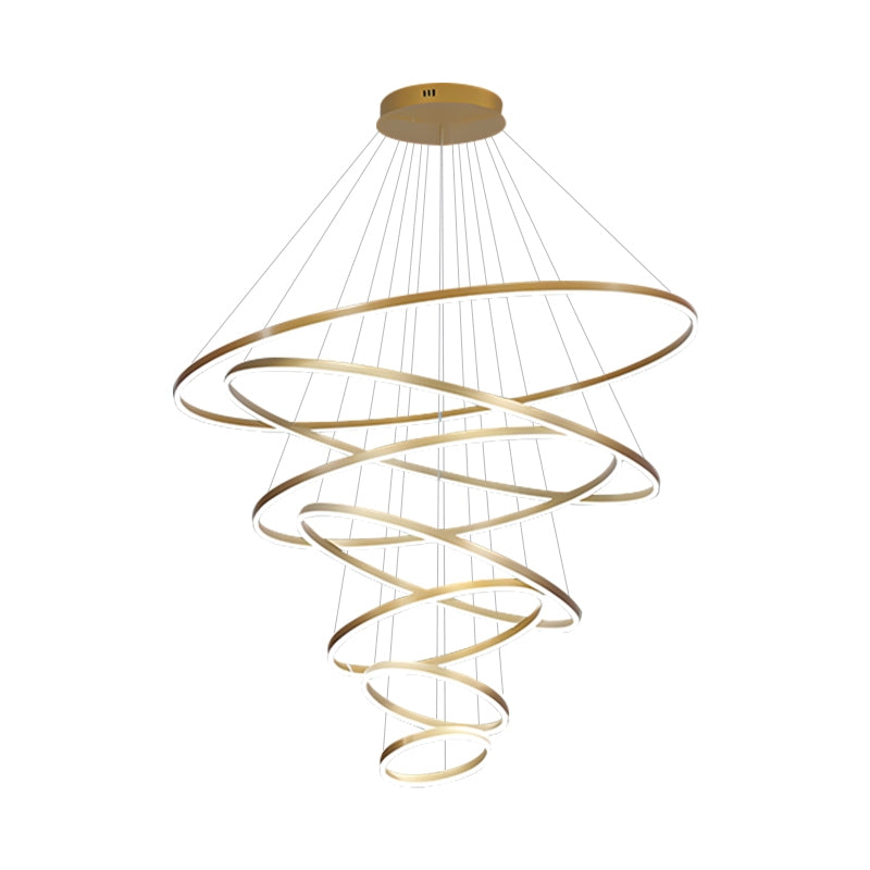 Antizer Tiered Ring Chandelier with Multi-Layer Rings