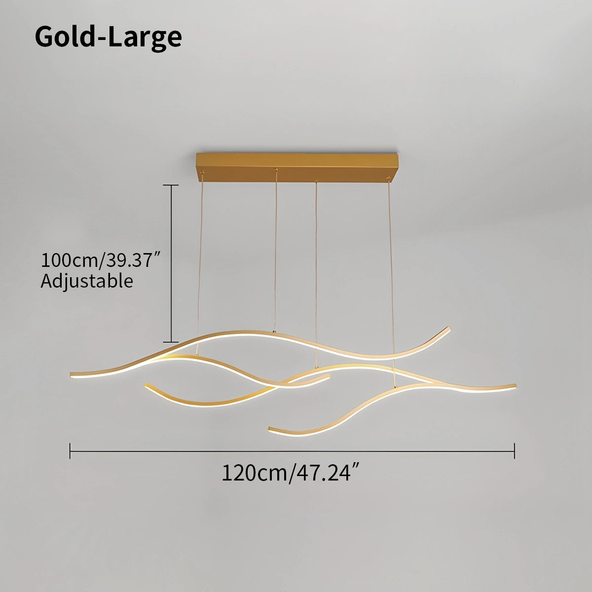 Antizer Modern Waves Hanging Pendant Light