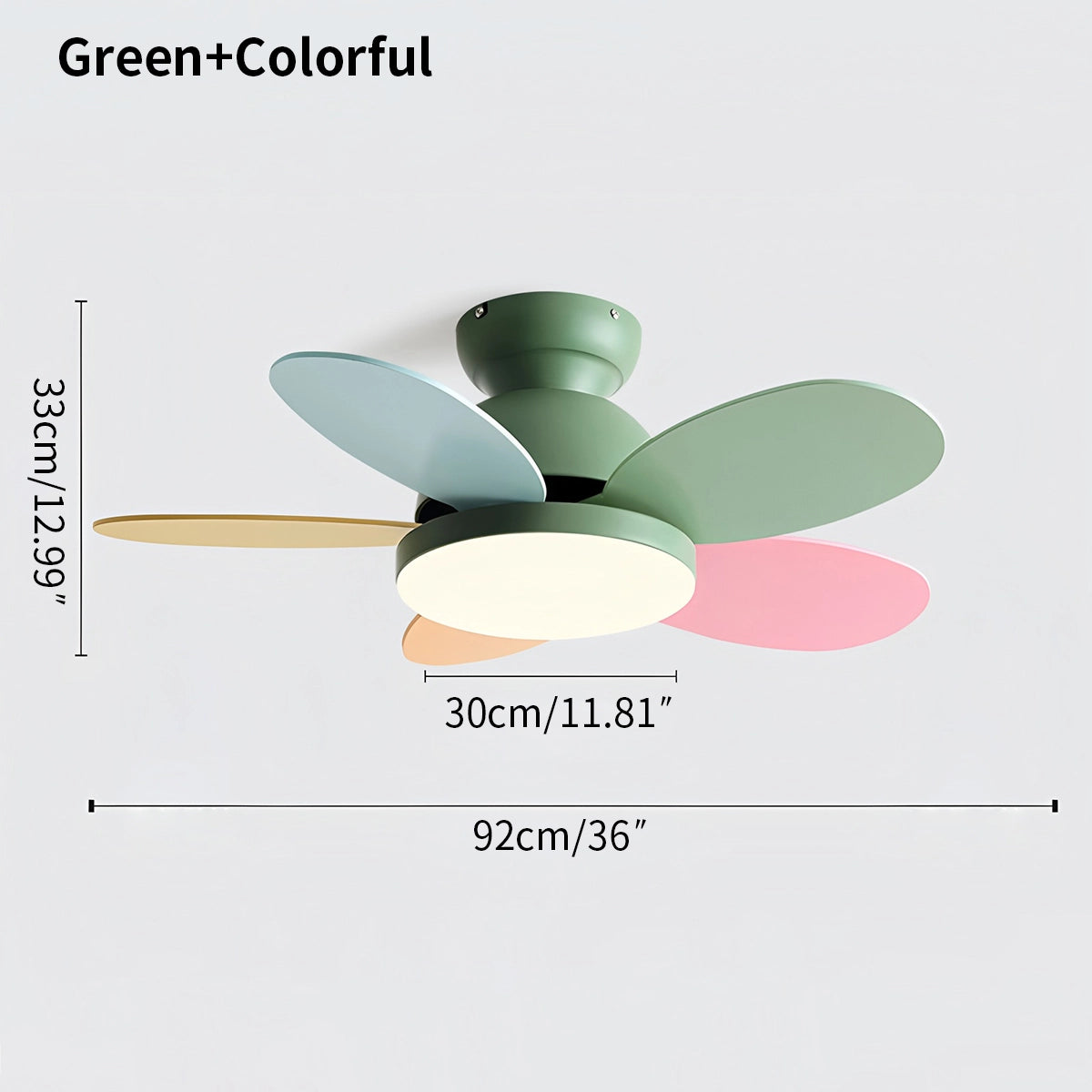 Antizer Scandi Wood Ceiling Fan Lamp for Children’s Room