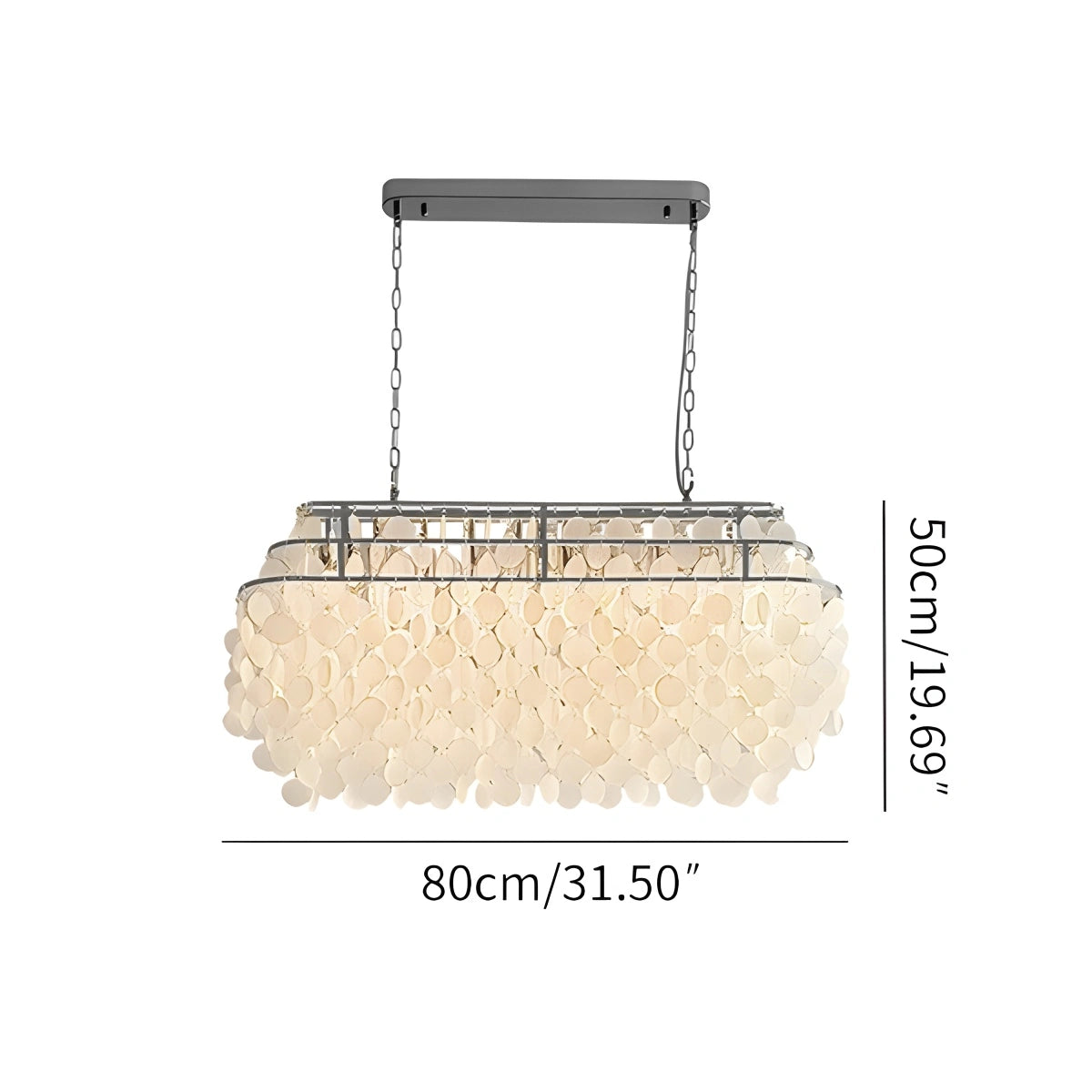 Antizer Round Shell Chandelier for Bedroom Living Room