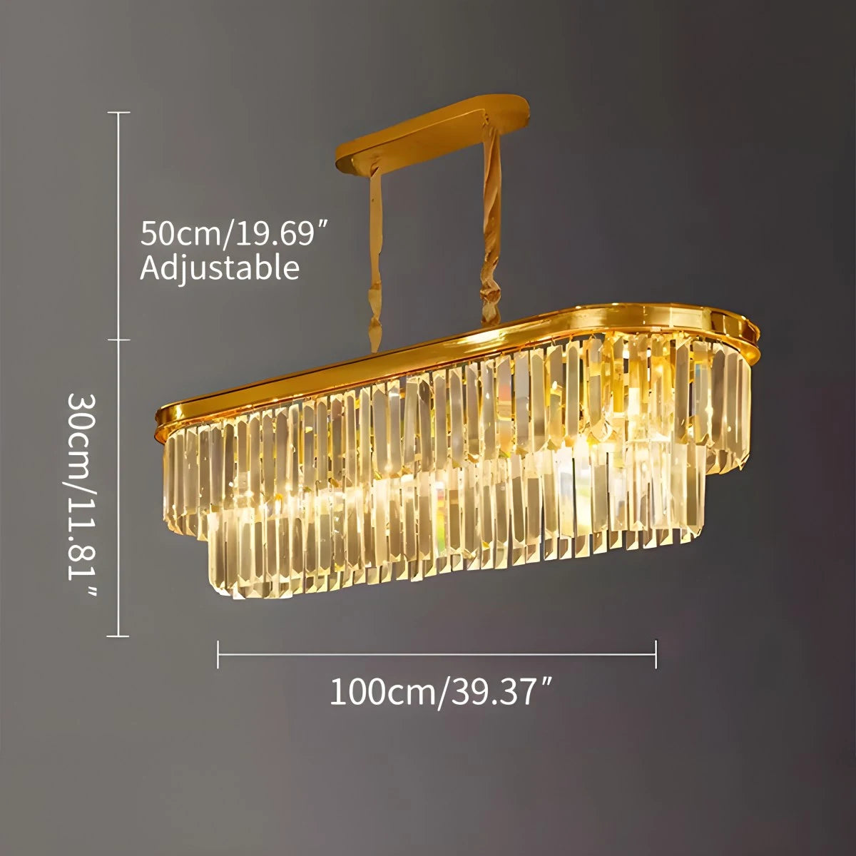 Antizer Light Luxury Crystal Chandelier for Living Room