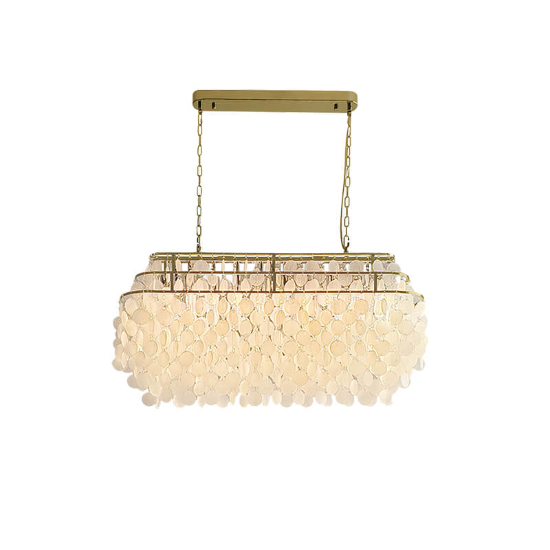 Antizer Round Shell Chandelier for Bedroom Living Room