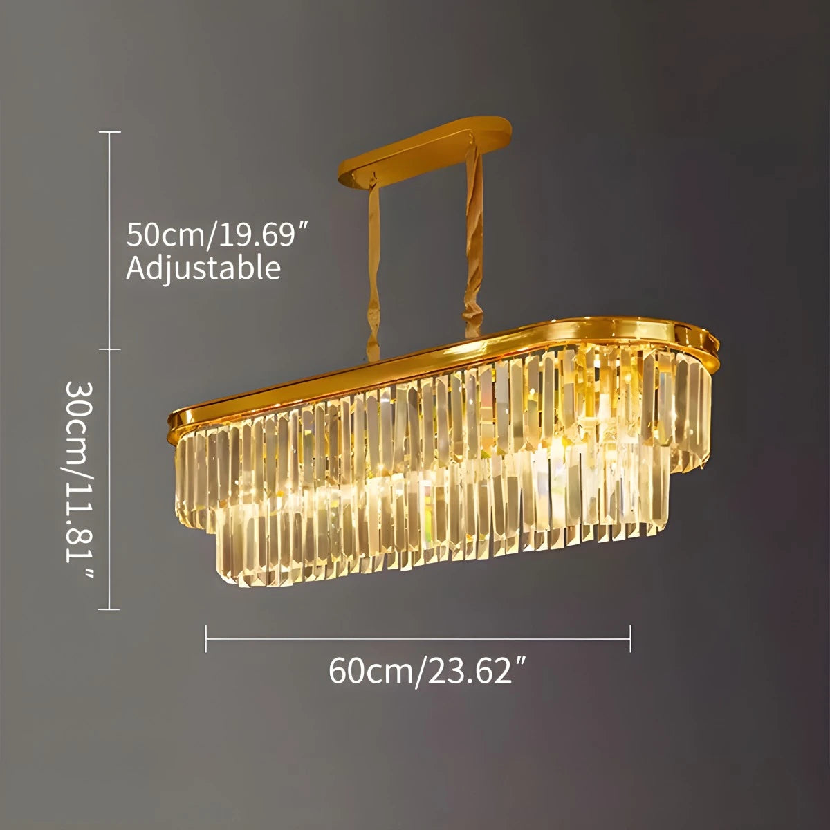 Antizer Light Luxury Crystal Chandelier for Living Room