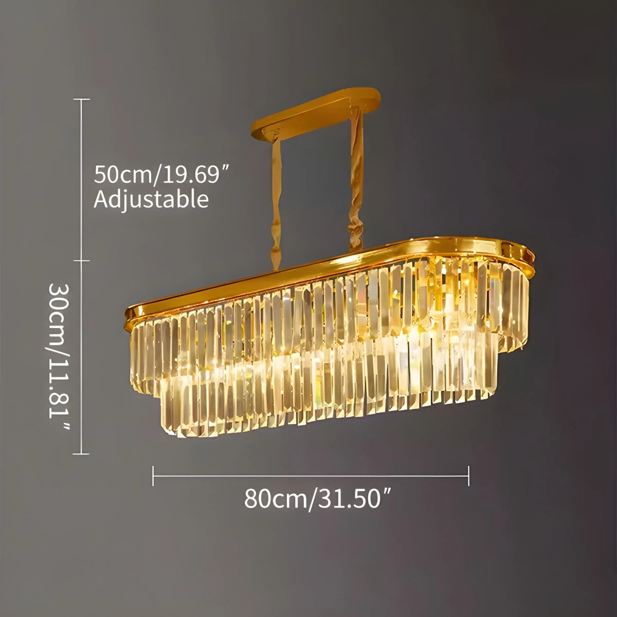 Antizer Light Luxury Crystal Chandelier for Living Room