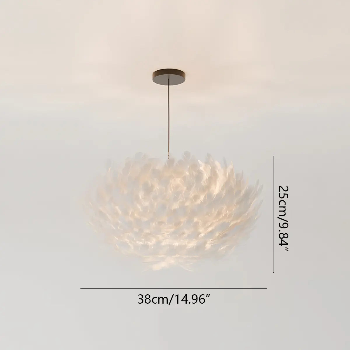 Antizer Goose Feather Pendant Light for Bedroom