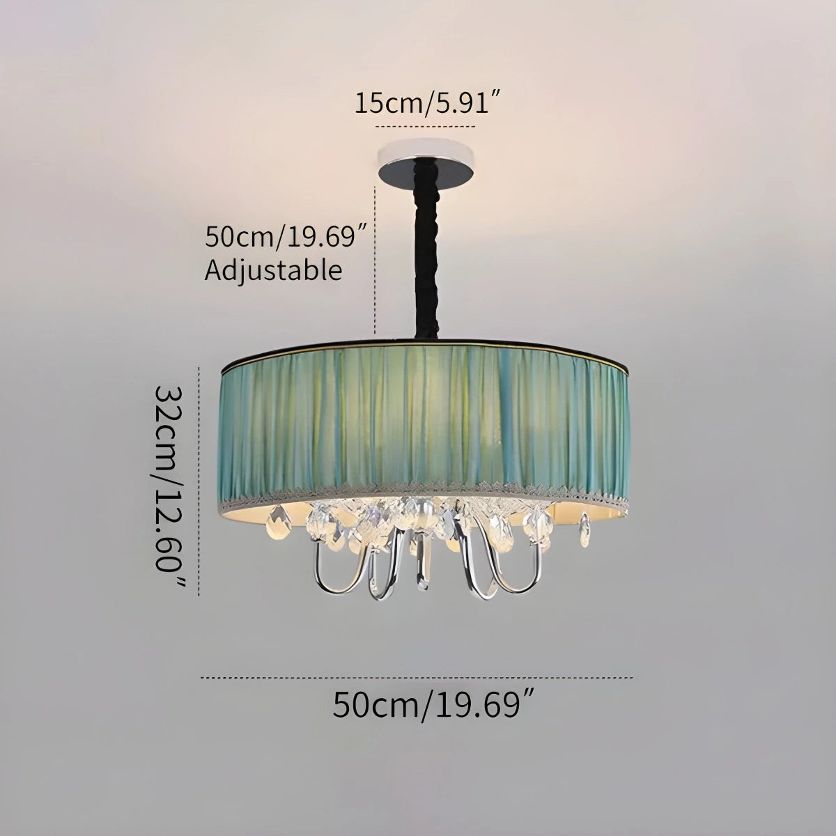 Antizer Alloy Luxury Crystal Pendant Light for Living Room