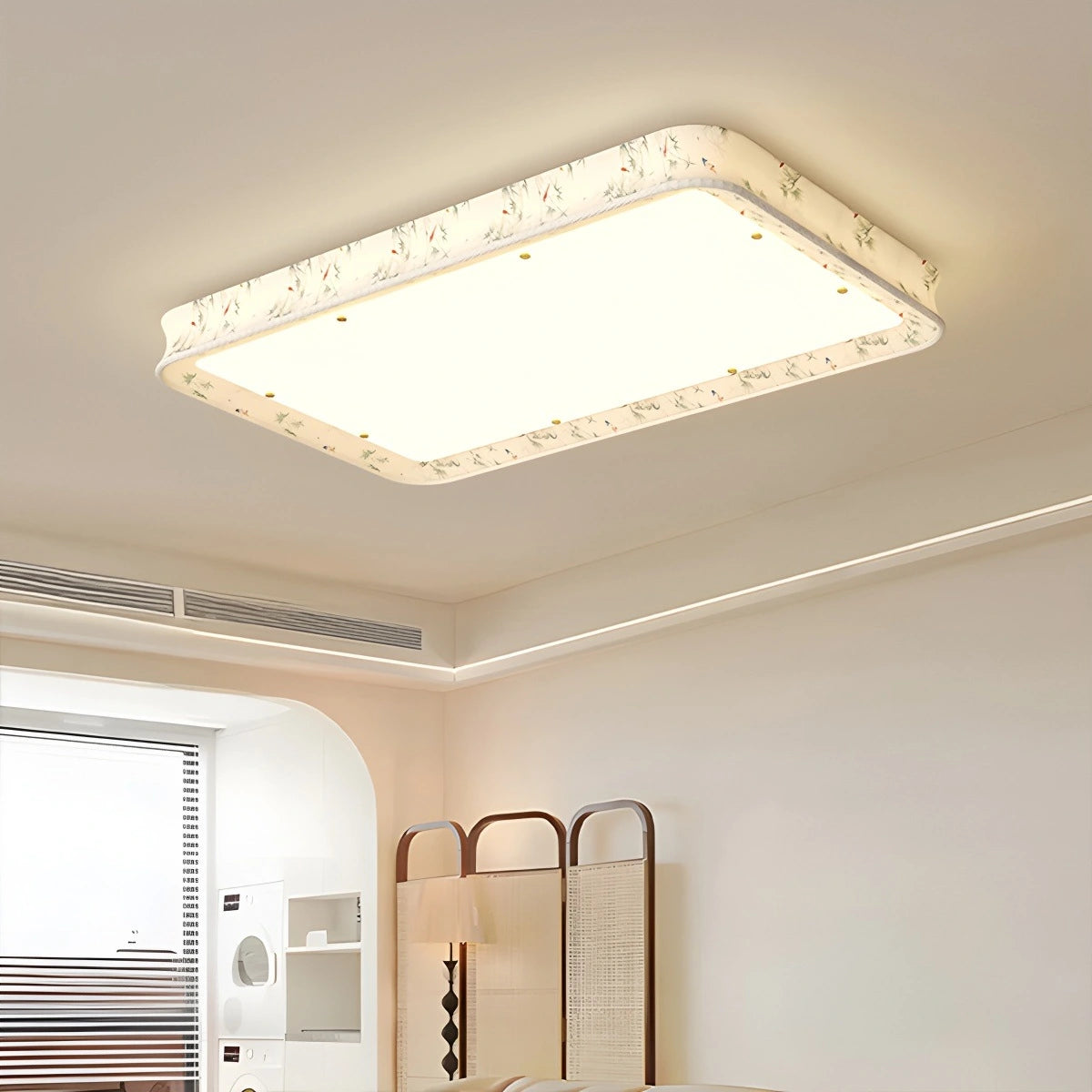Antizer Retro Fabric Printed Ceiling Lamp for Bedroom