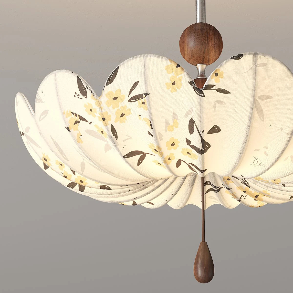Antizer Floral Fabric Pendant Ceiling Light for Dining Room