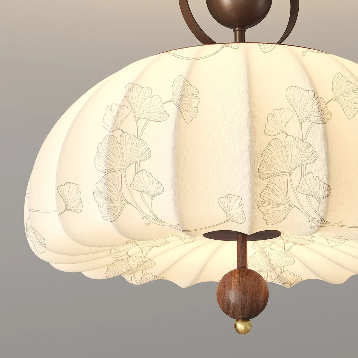 Antizer Retro Fabric Pumpkin Ceiling Lamp for Dining Room
