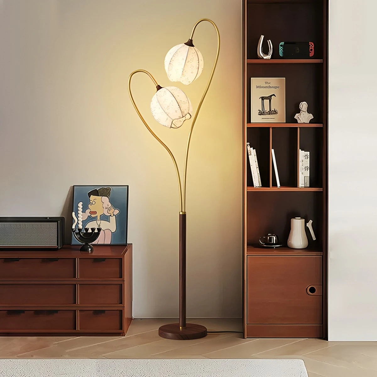 Antizer Double-Head Flower-Shaped Floor Lamp