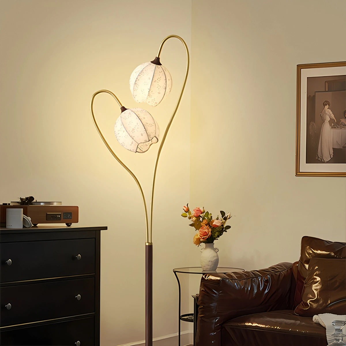 Antizer Double-Head Flower-Shaped Floor Lamp