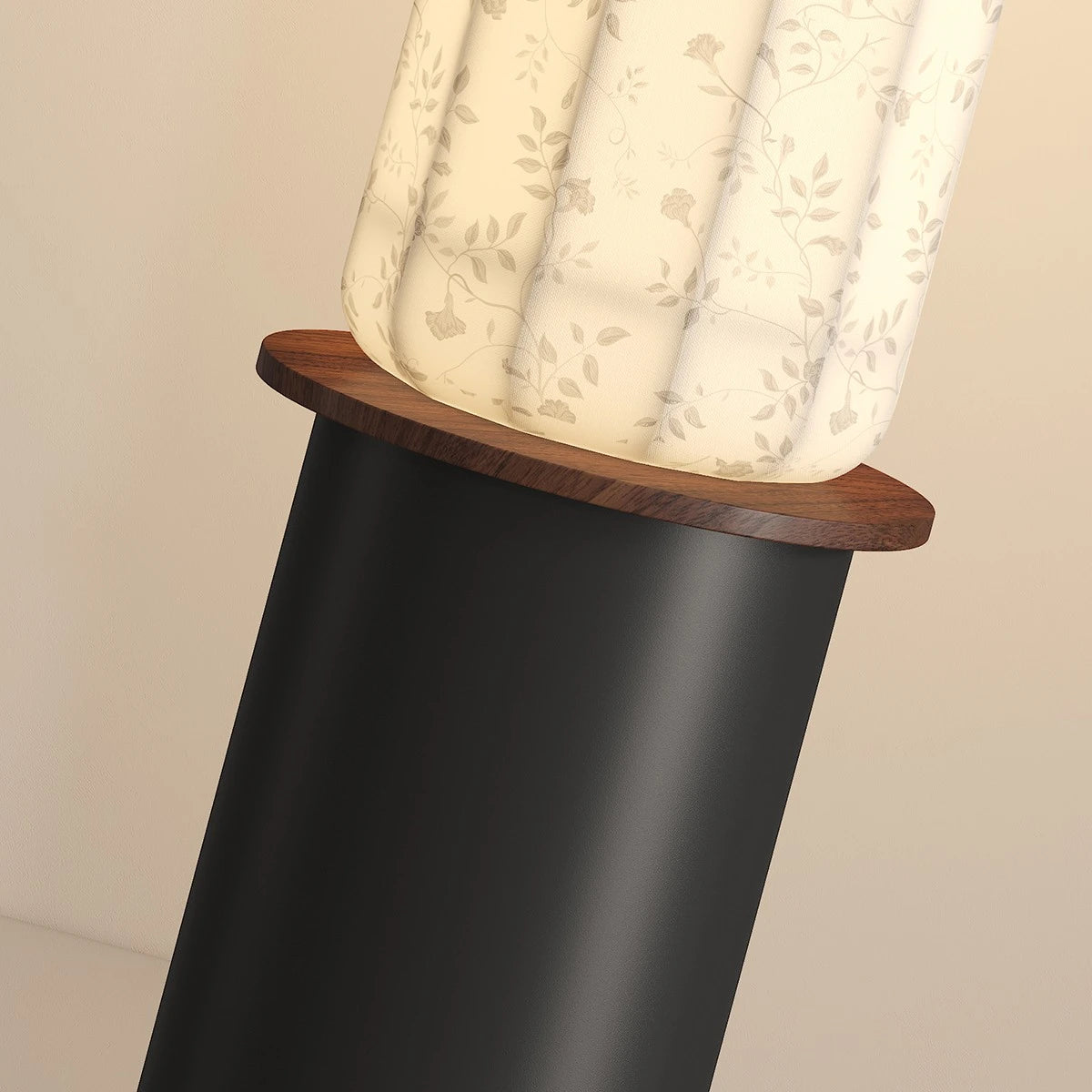 Antizer Column Fabric Lampshade Floor Lamp for Bedroom
