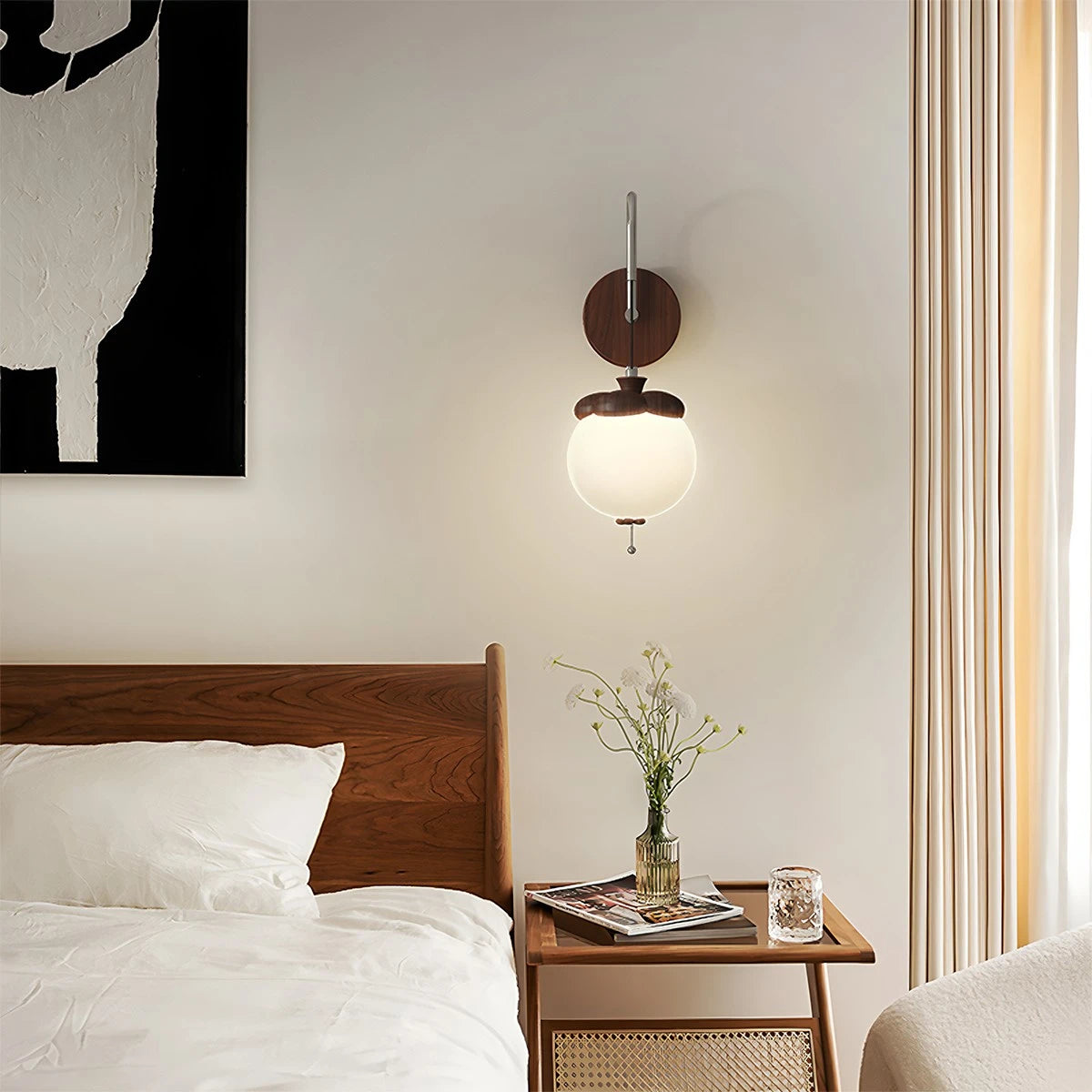 Antizer Movable Persimmon-Shaped Bedside Wall Lamp