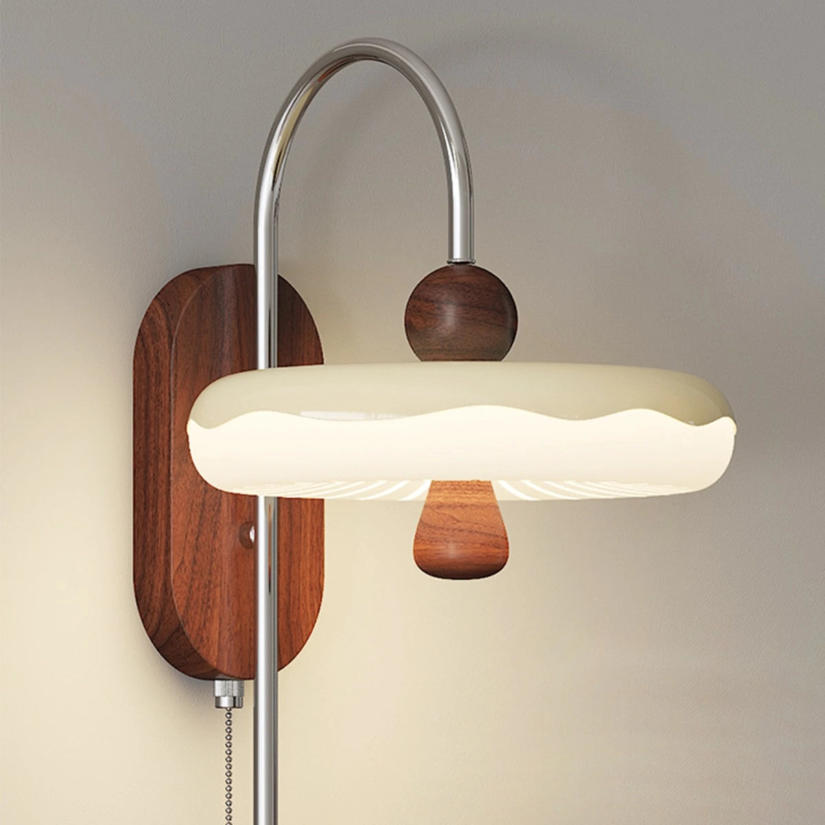 Antizer Cream Style Bedside Wall Lamp with Shelf