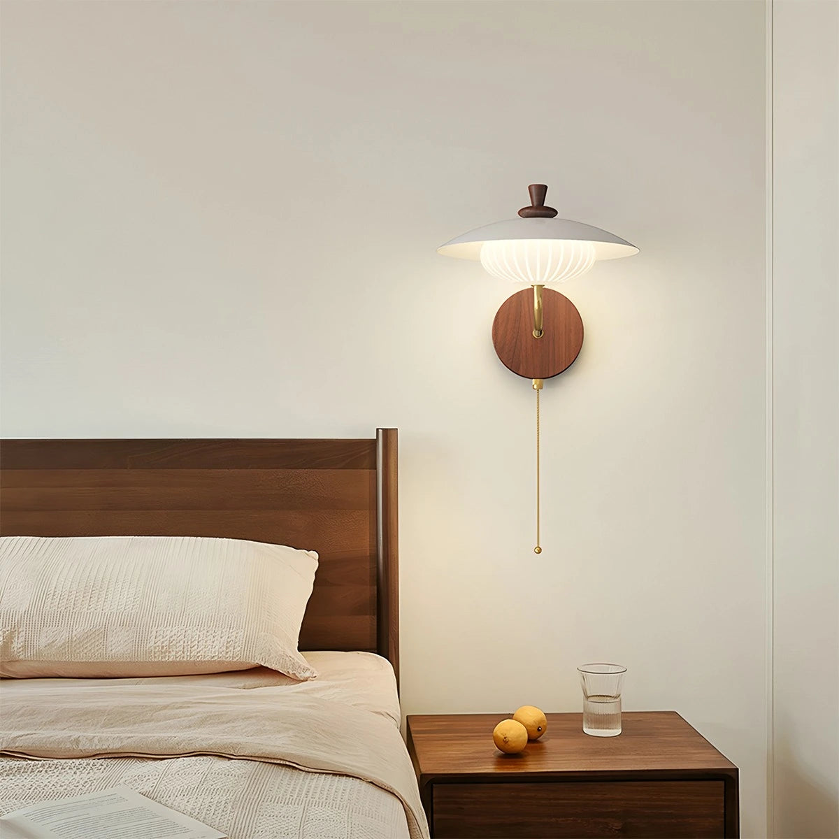 Antizer Cream Adjustable UFO Wall Lamp for Bedside