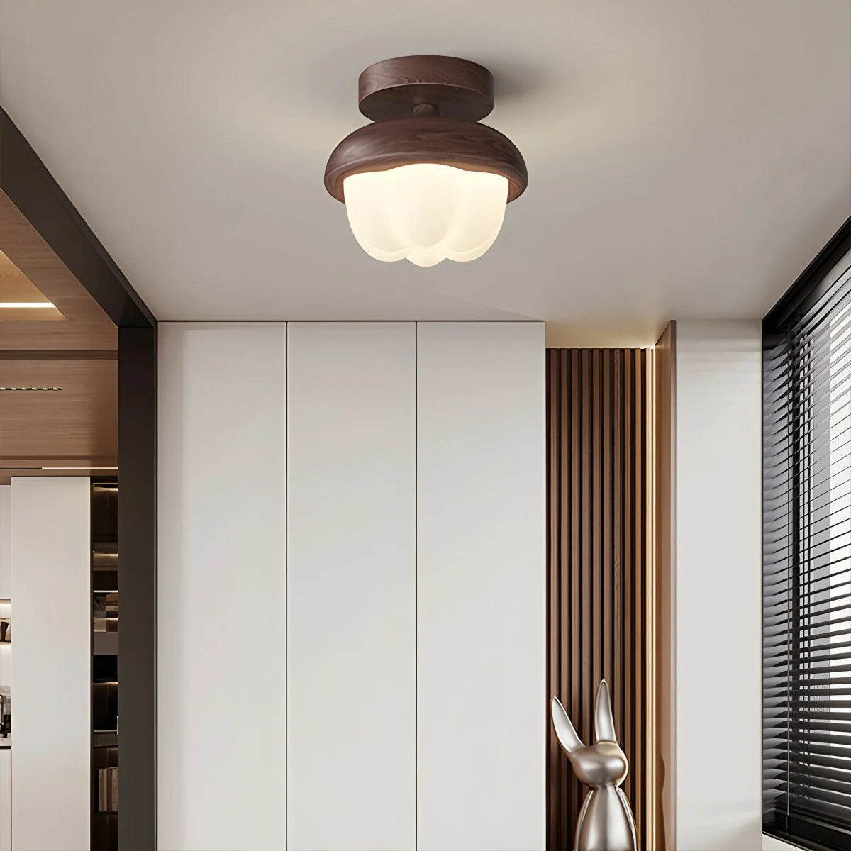 Antizer Vintage Cream Mini Ceiling Light for Hallway