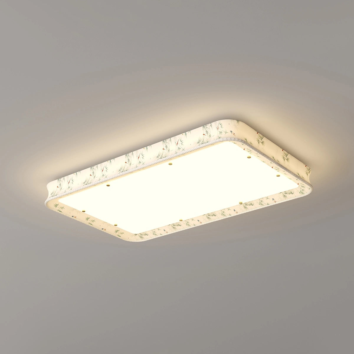 Antizer Retro Fabric Printed Ceiling Lamp for Bedroom