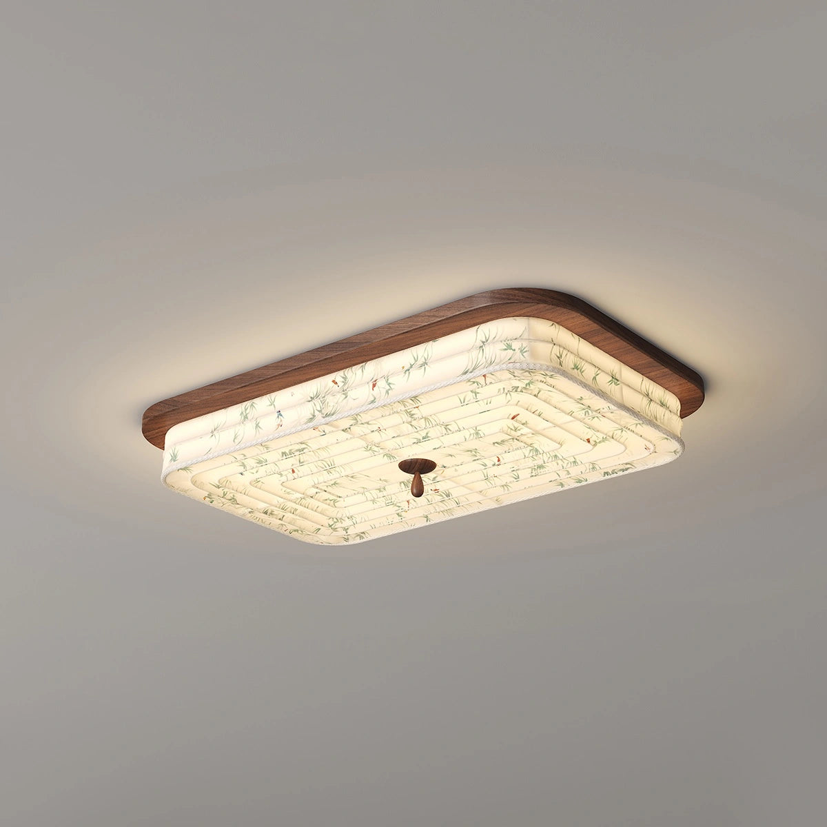 Antizer Walnut Color Fabric Ceiling Lamp for Bedroom