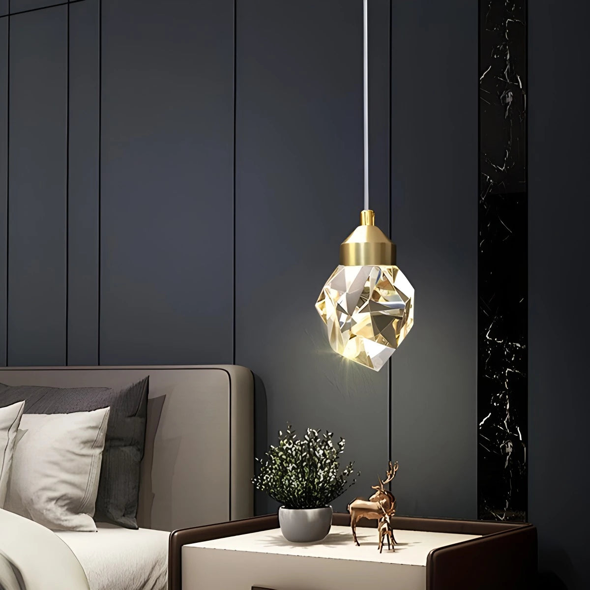 Antizer Rock Crystal Rain Chandelier for Living Room