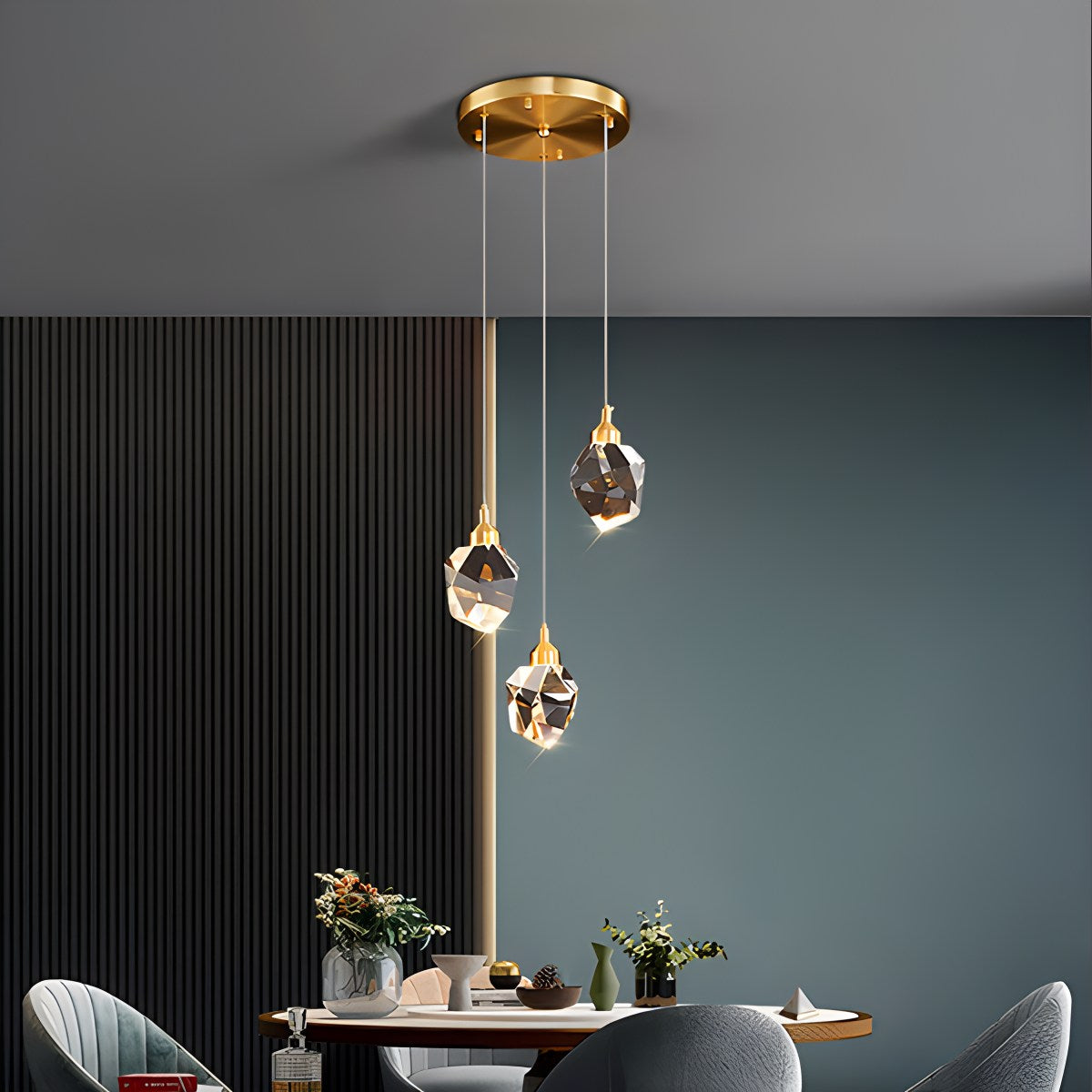 Antizer Rock Crystal Rain Chandelier for Living Room