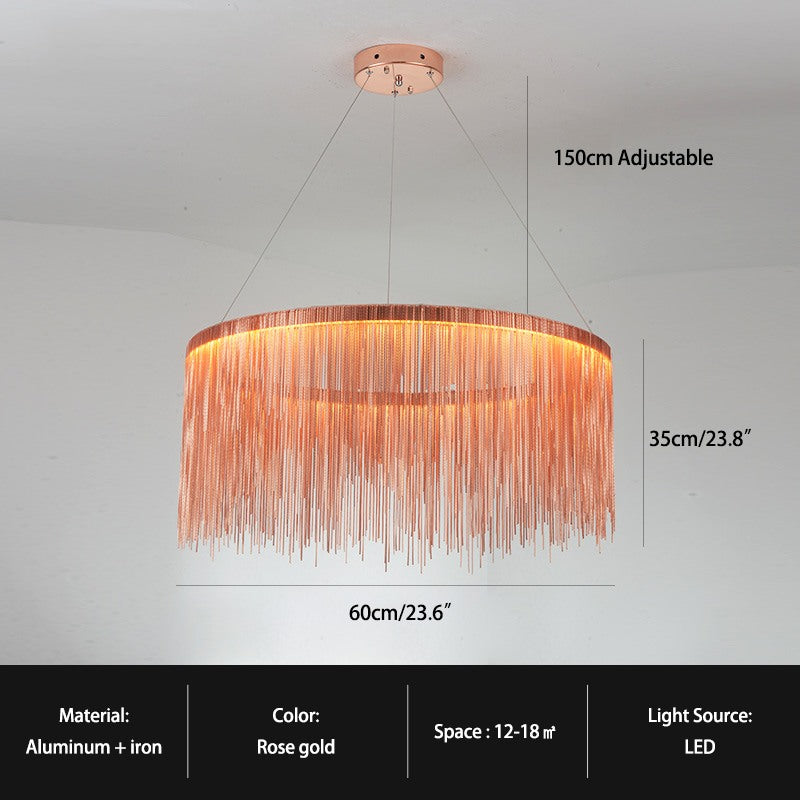 Antizer Modern Art Decor Tassel Chandelier