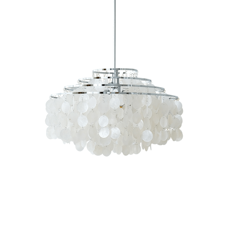 Antizer Round Shell Chandelier for Bedroom Living Room
