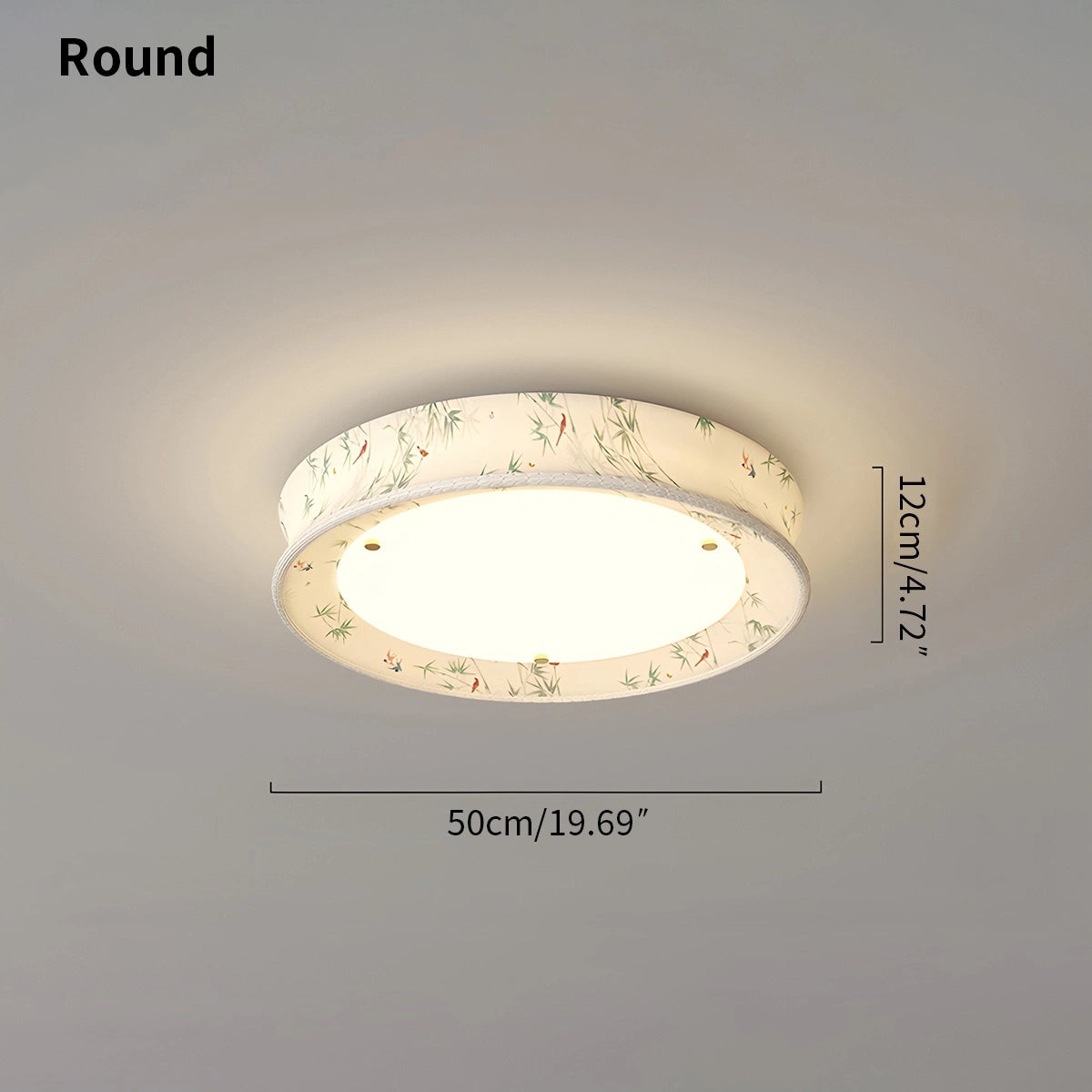 Antizer Retro Fabric Printed Ceiling Lamp for Bedroom