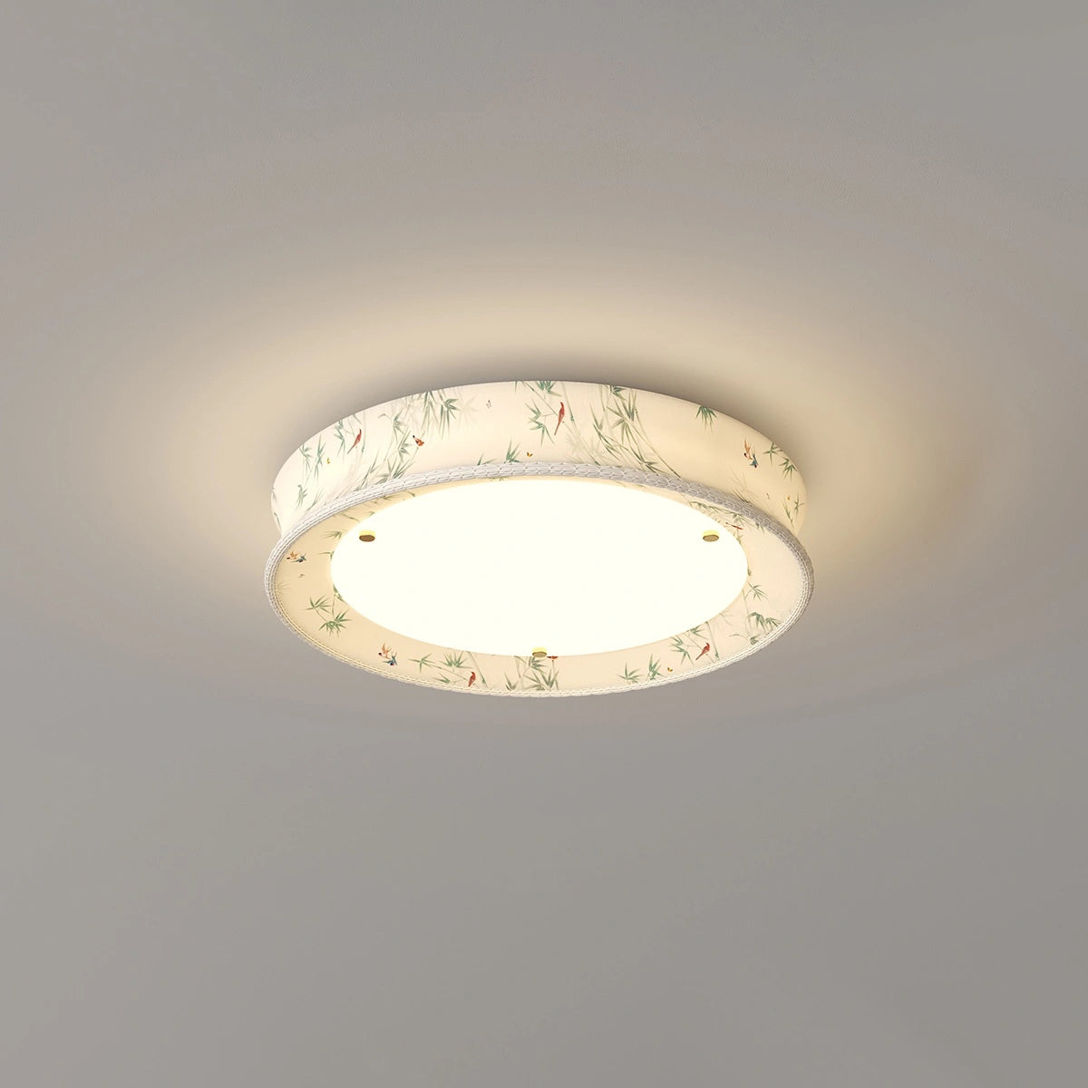 Antizer Retro Fabric Printed Ceiling Lamp for Bedroom