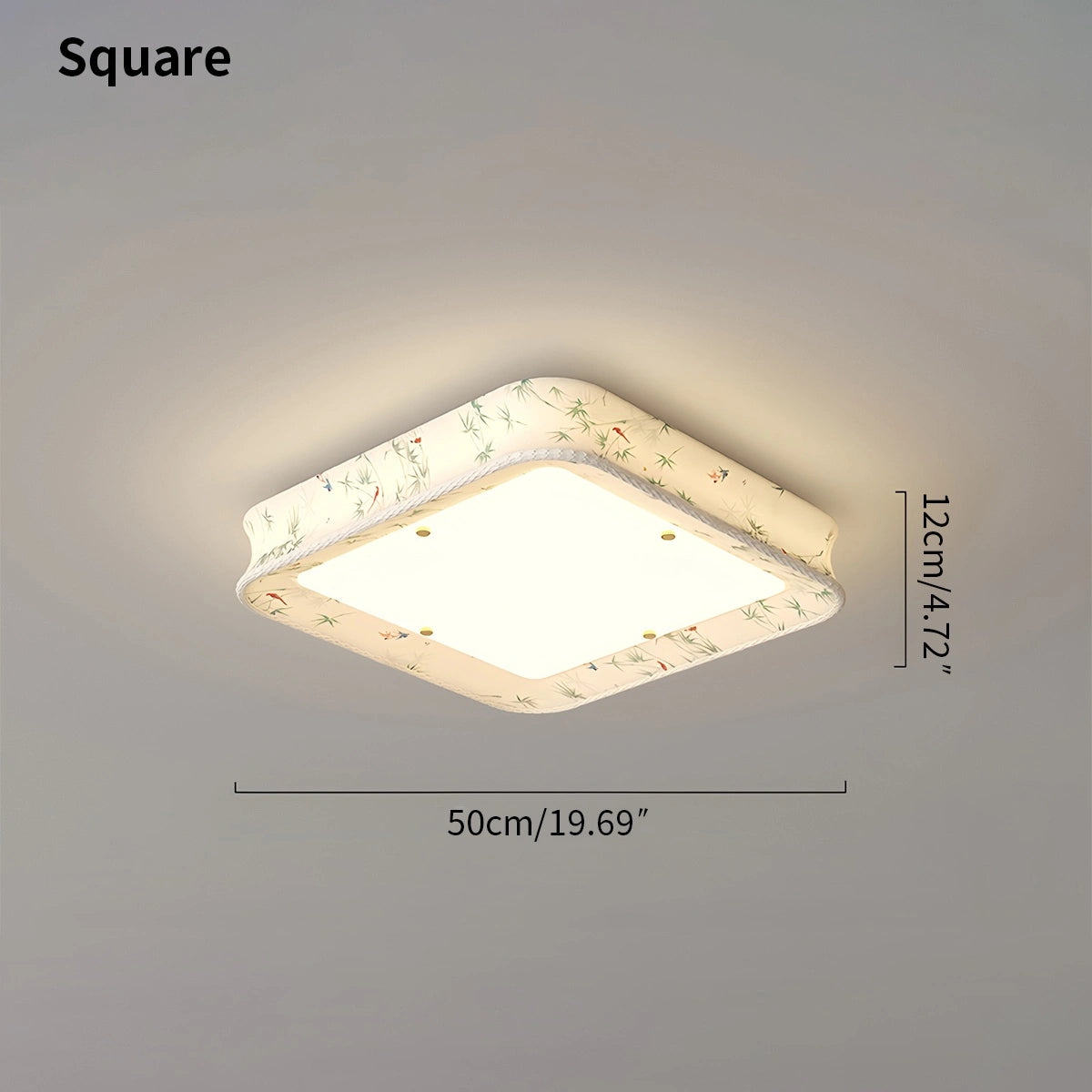 Antizer Retro Fabric Printed Ceiling Lamp for Bedroom