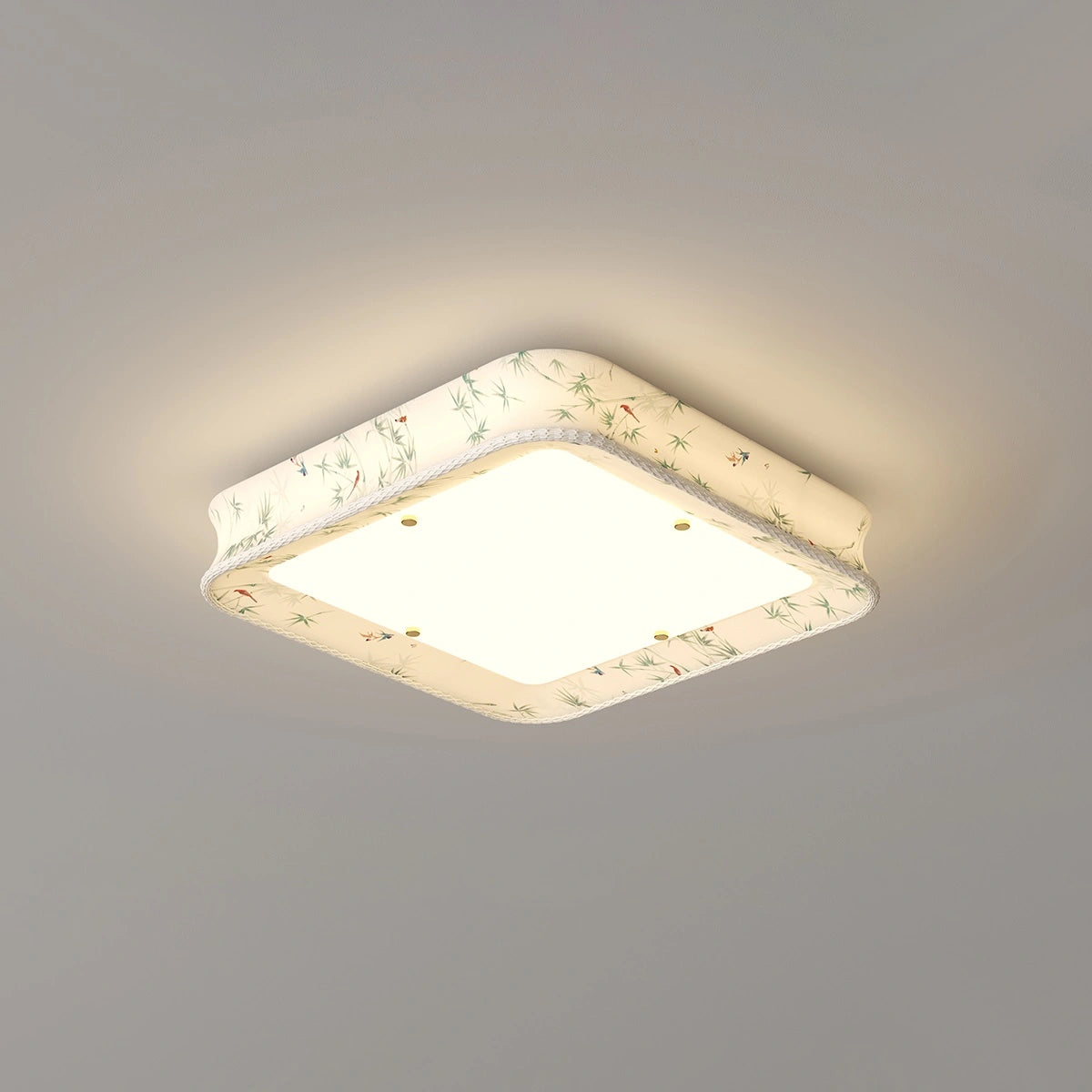 Antizer Retro Fabric Printed Ceiling Lamp for Bedroom