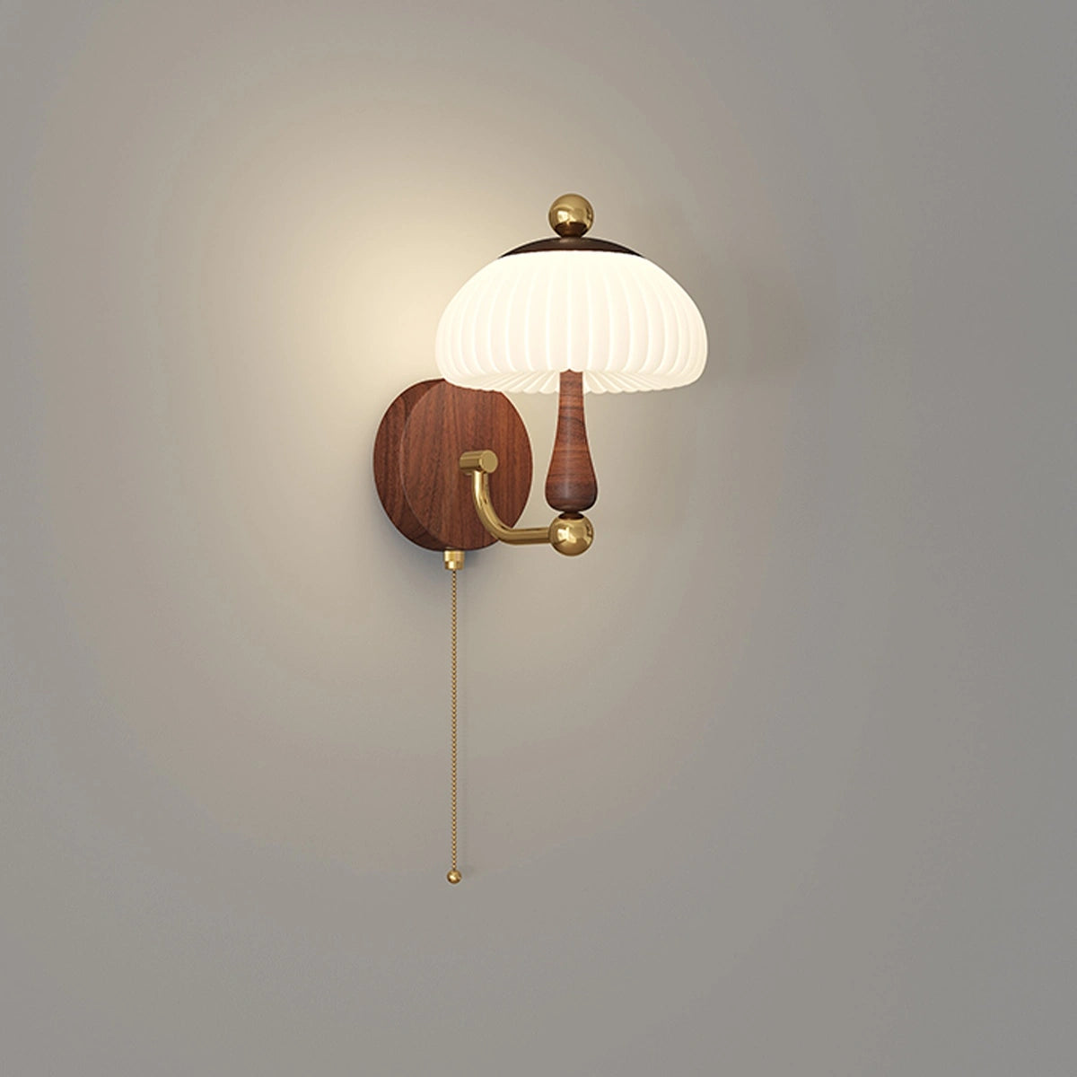 Antizer Cream Mushroom-Shaped Bedside Wall Lamp