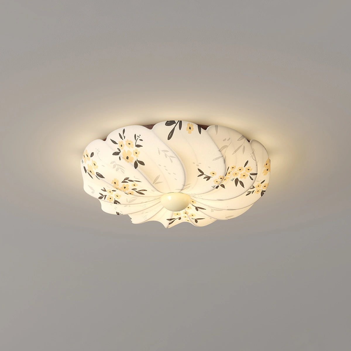 Antizer French Print Fabric Ceiling Lamp for Bedroom