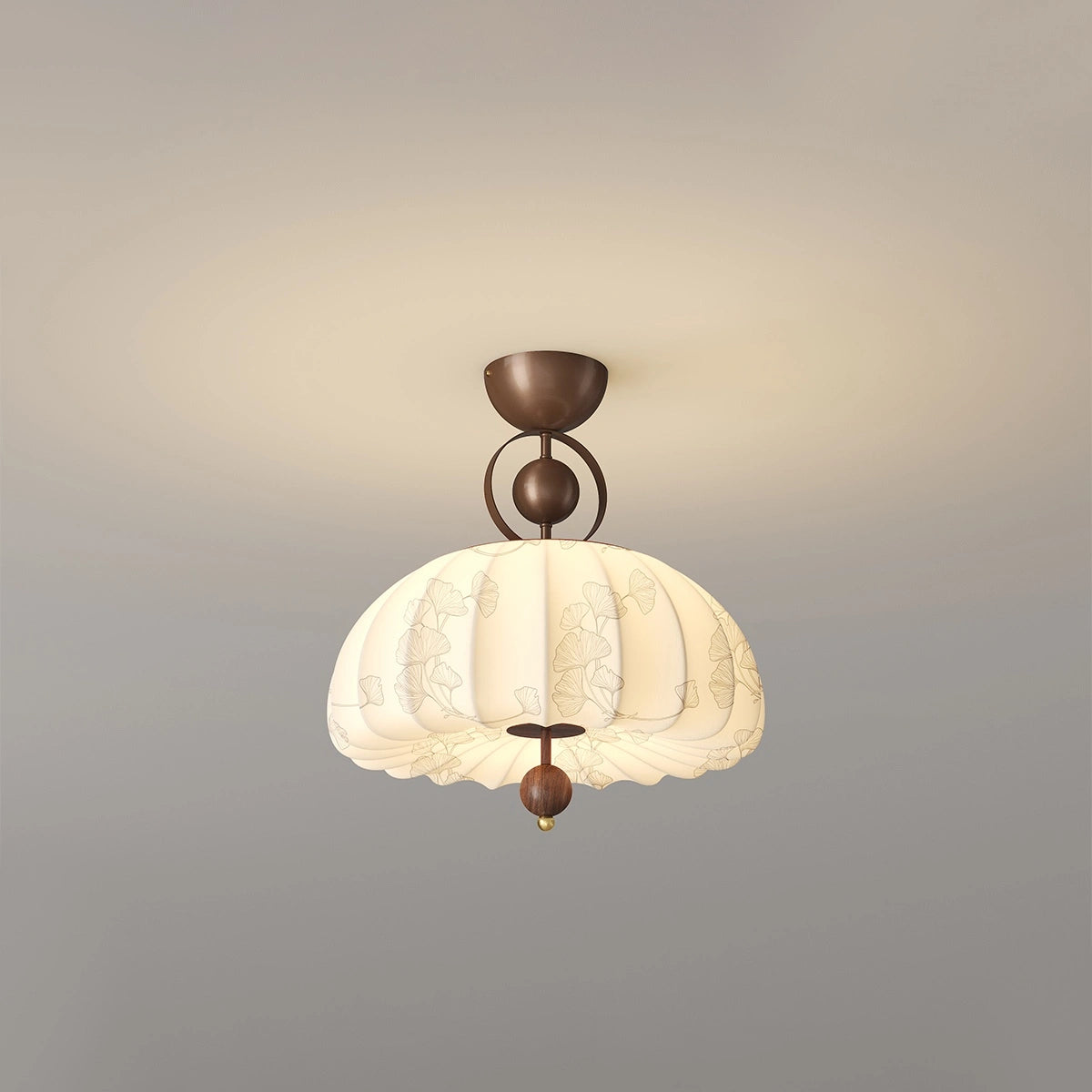 Antizer Retro Fabric Pumpkin Ceiling Lamp for Dining Room