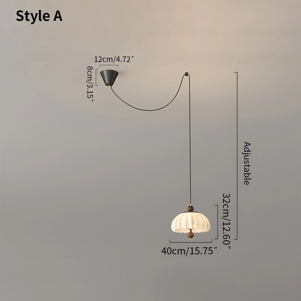 Antizer Displaceable Fabric Pendant Lamp for Dining Room