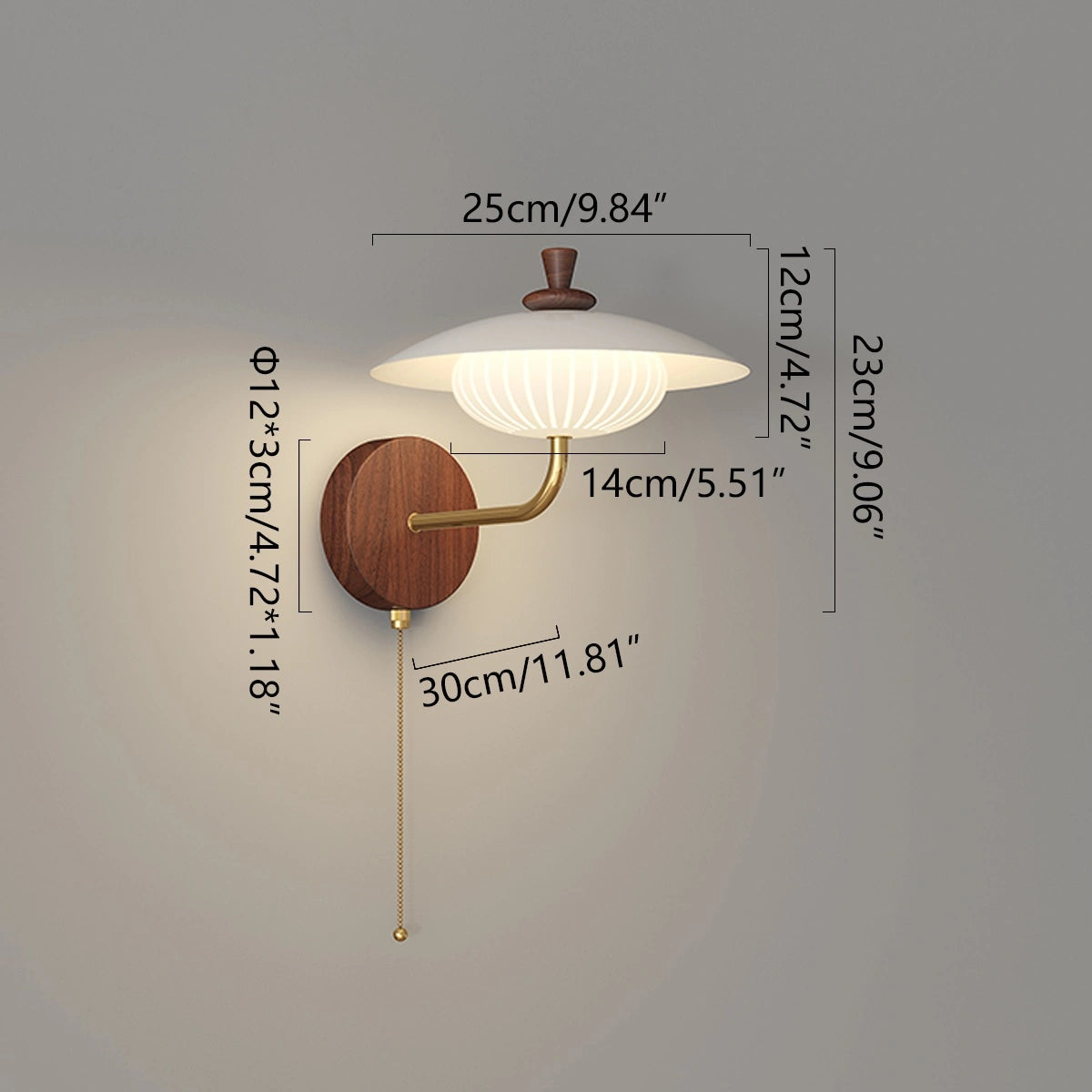 Antizer Cream Adjustable UFO Wall Lamp for Bedside