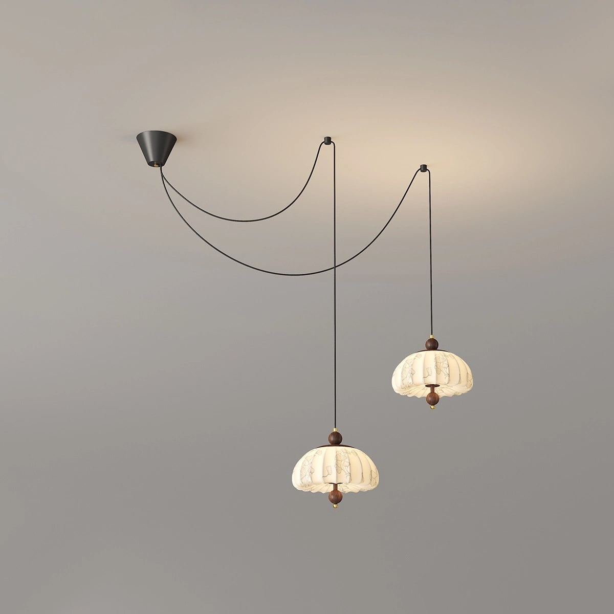 Antizer Displaceable Fabric Pendant Lamp for Dining Room