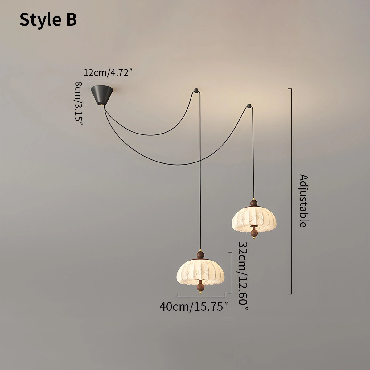 Antizer Displaceable Fabric Pendant Lamp for Dining Room