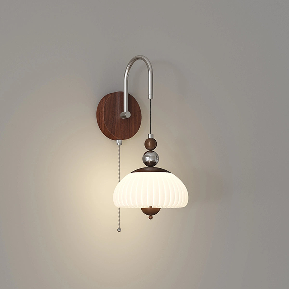 Antizer Cream Mushroom-Shaped Bedside Wall Lamp