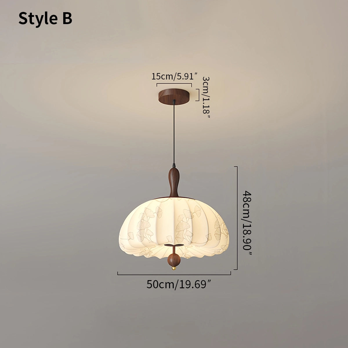 Antizer Retro Fabric Pumpkin Ceiling Lamp for Dining Room