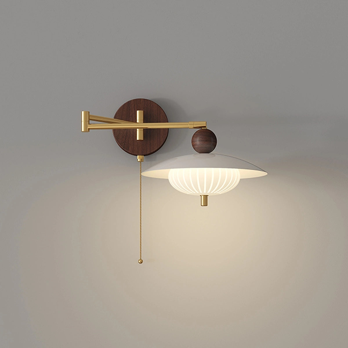 Antizer Cream Adjustable UFO Wall Lamp for Bedside