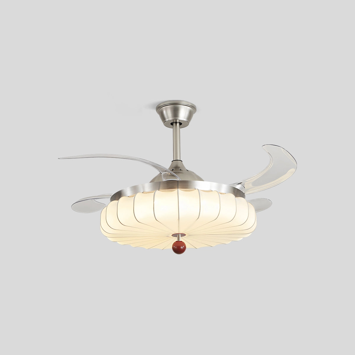 Antizer Retro Fabric Ceiling Fan Light for Dining Room