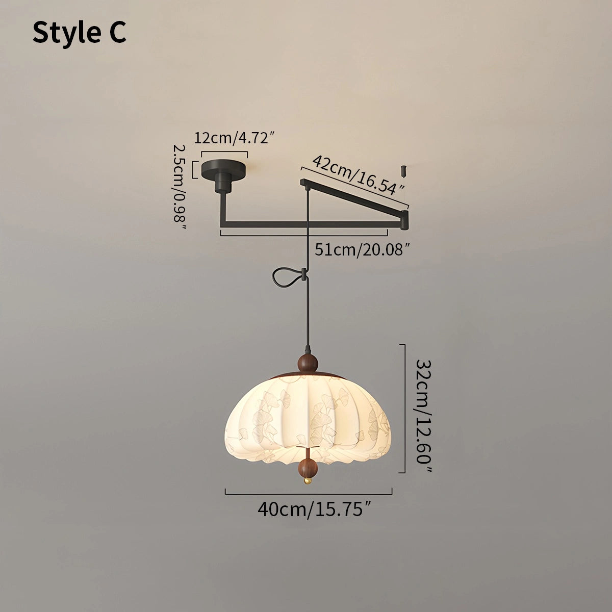Antizer Displaceable Fabric Pendant Lamp for Dining Room