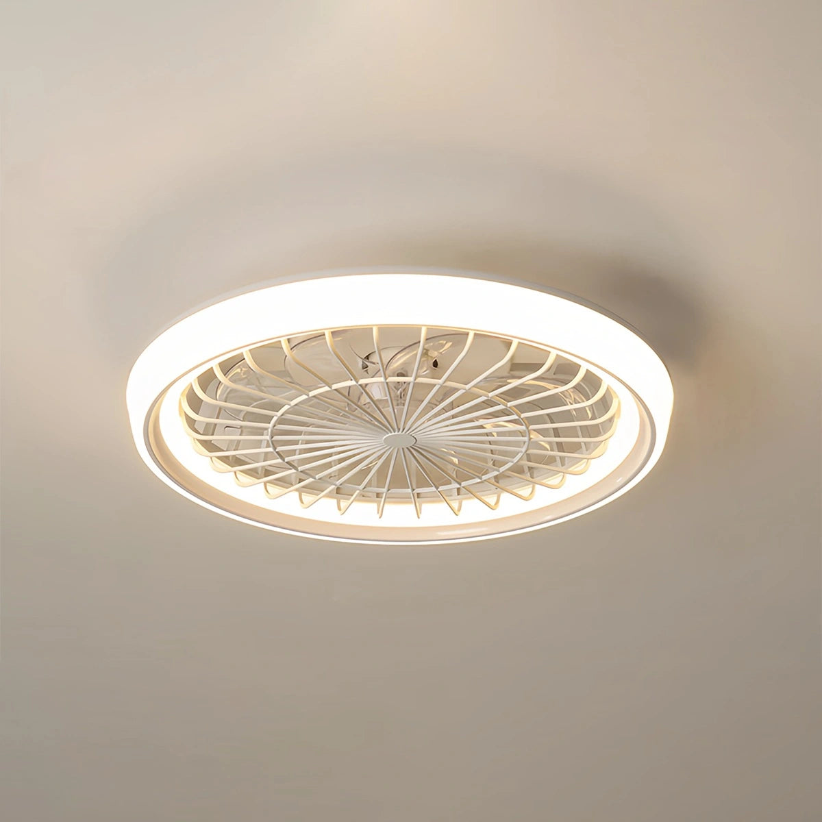 Antizer Modern Round LED Ceiling Fan Light for Bedroom