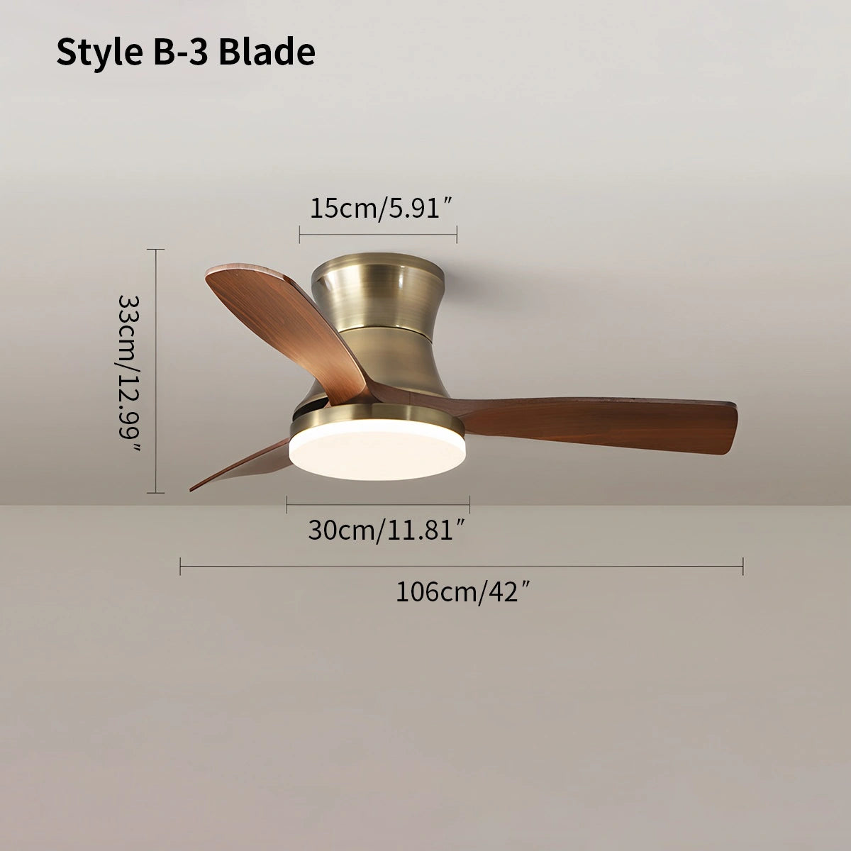 Antizer Modern 5-leaf Remote Control Ceiling Fan Light
