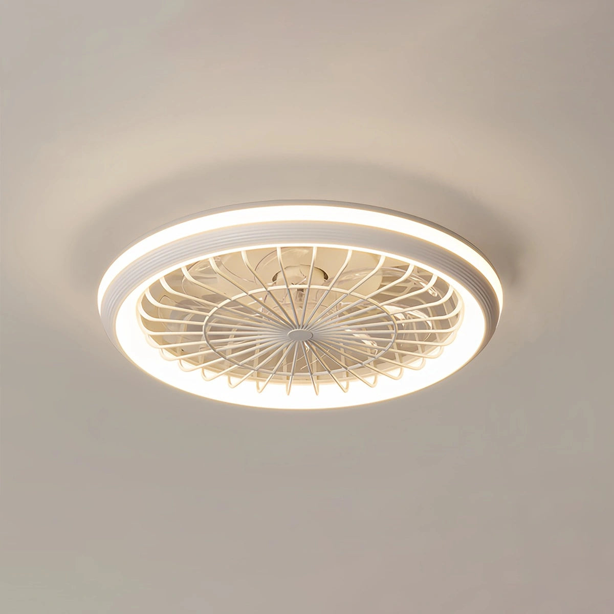 Antizer Modern Round LED Ceiling Fan Light for Bedroom