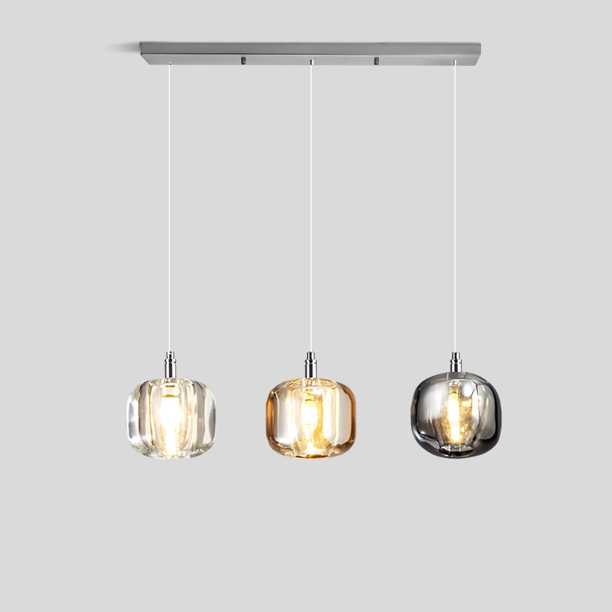 Antizer Colored Glass Multi Pendant Chandelier