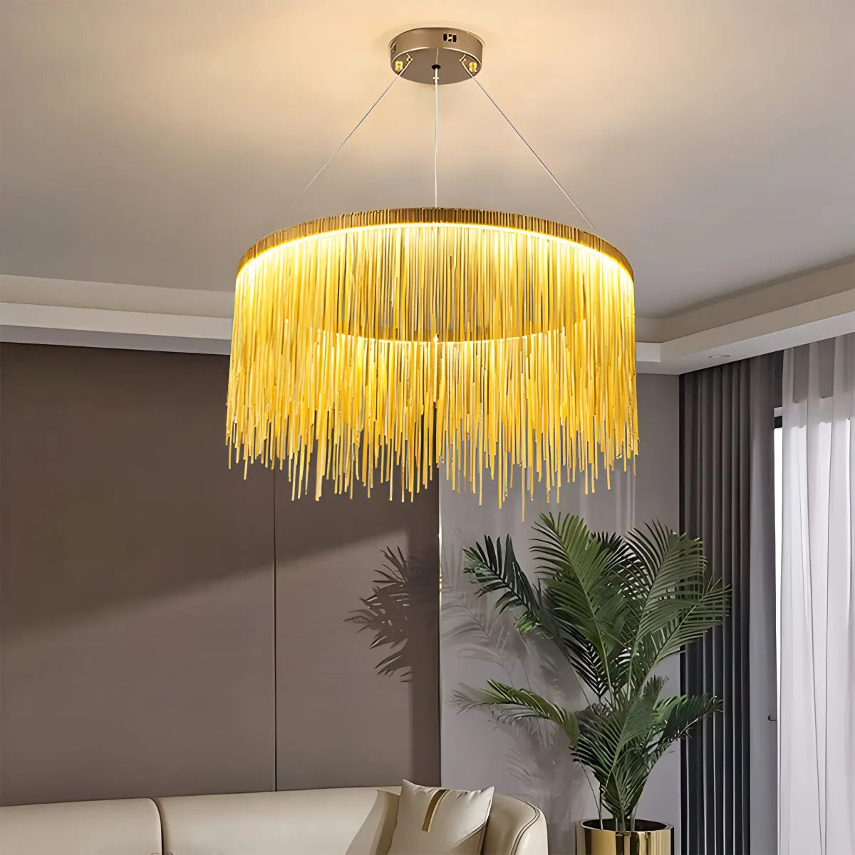 Antizer Modern Art Decor Tassel Chandelier