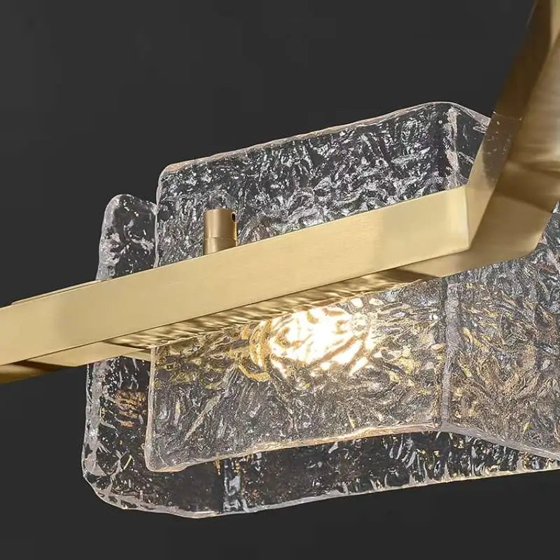 Antizer Textured Glass Round Chandelier